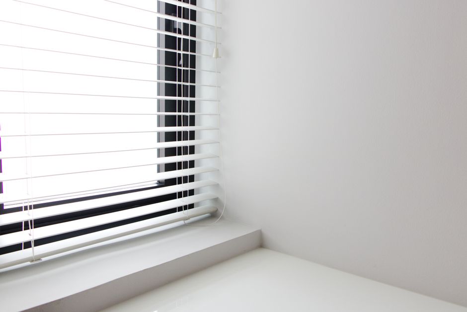 Professional installing custom window blinds