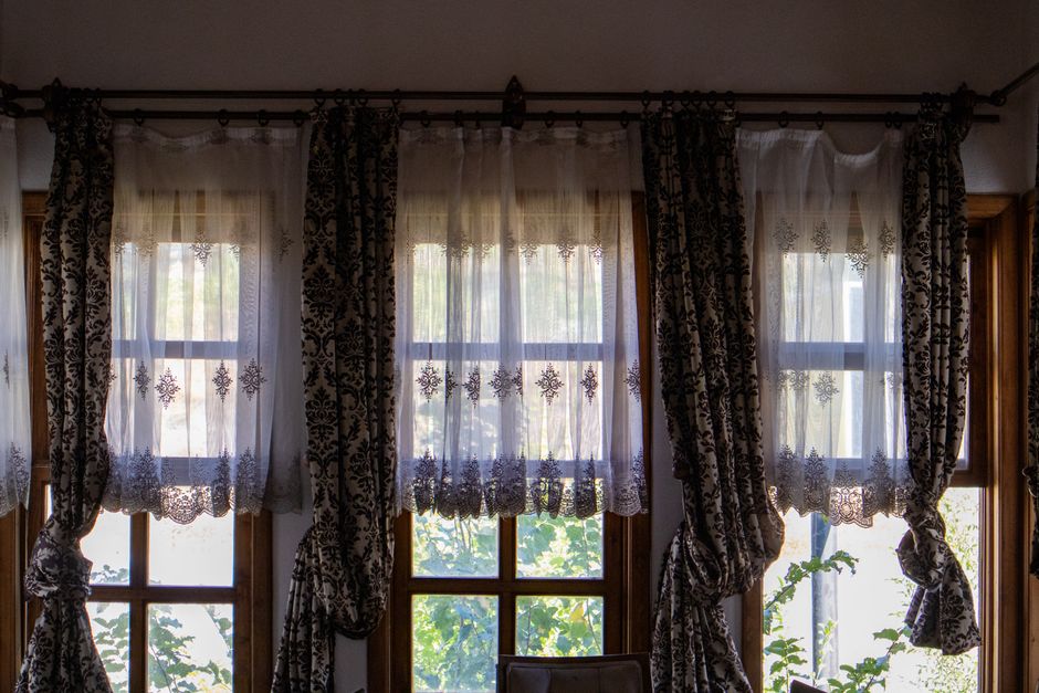 Elegant sheer window curtains letting in light